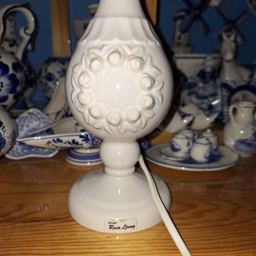 Collector's ceramic lamp Rosa Ljung like new