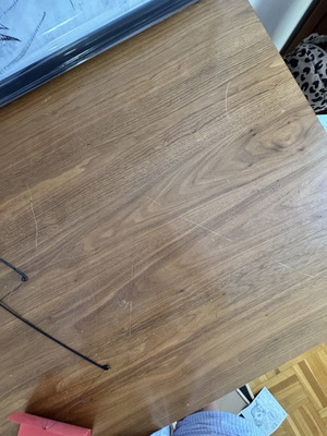 Large dining table with two chairs