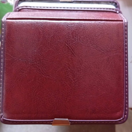 Leather card albums with agenda and notes, two, new