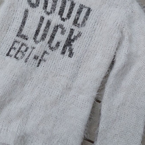 Ebita velvet sweater like new, white and gray, age 16