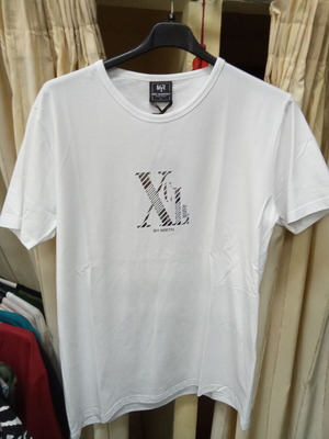 Martini men's short-sleeve t-shirt white with metal print new
