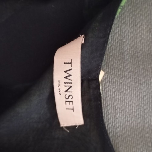Twinset cotton dress women's size M like new, black and green
