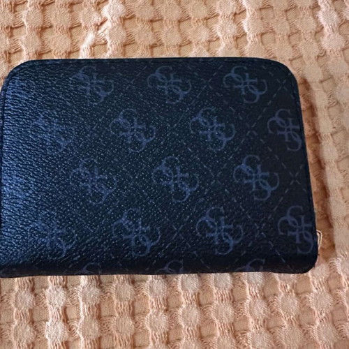 Guess women's wallet, black and blue