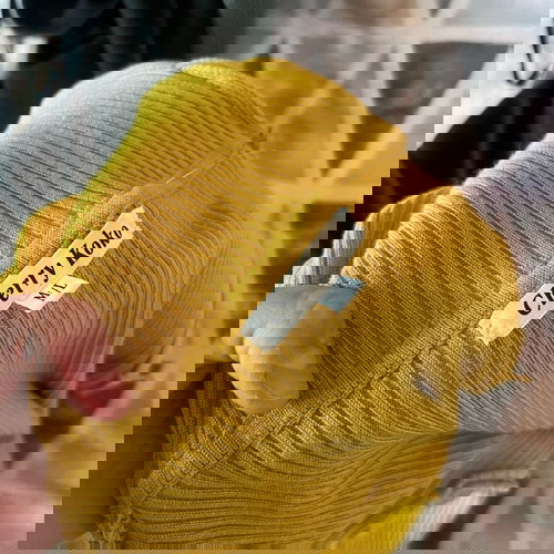 Φόρεμα Cherry Koko ribbed midi σαν καινούργιο, κίτρινο