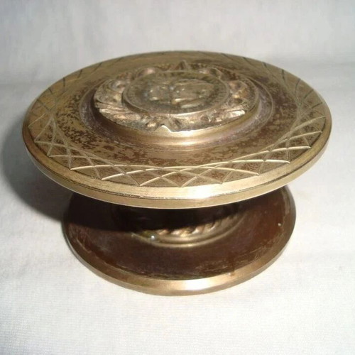 Vintage Greek brass door handle Robert & John Kennedy used