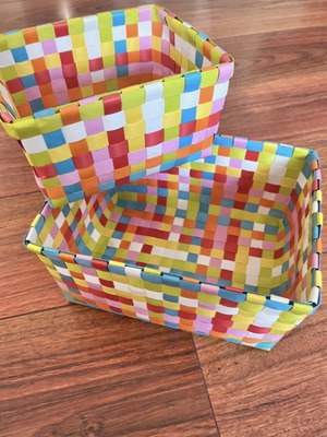 Colorful baskets like new, 2 sizes