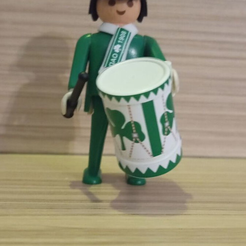 Playmobil Panathinaikos Fan Figure like new with drum