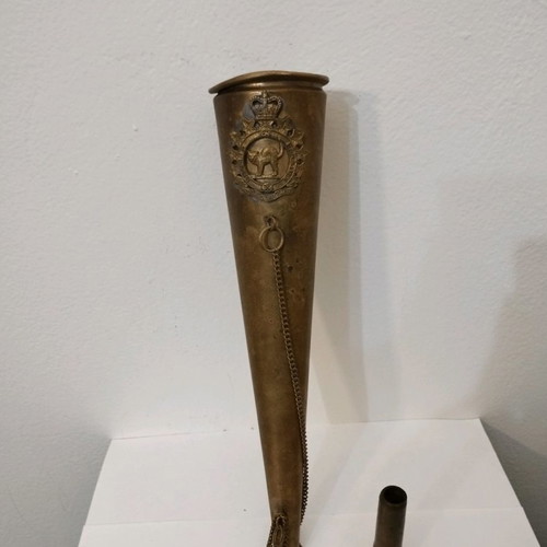 Antique Ontario Regiment horn used, brass from 1940s-1950s