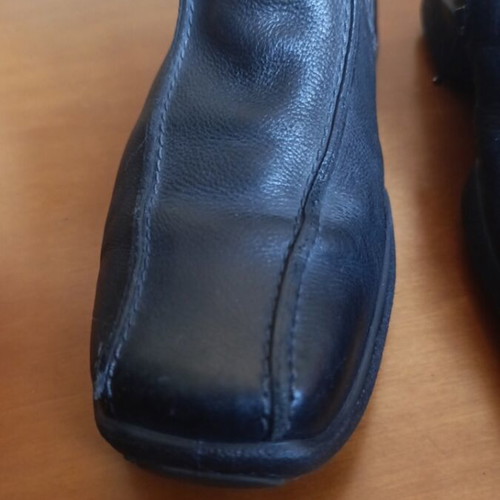 Leather ankle boots size 36 black like new by Ecco