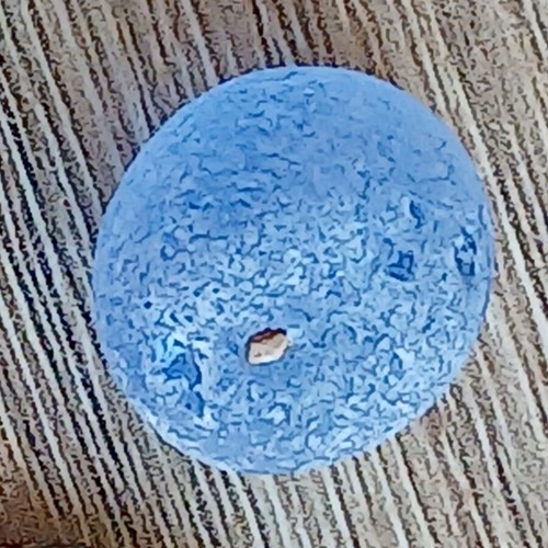 Sea glass new, light blue frosted piece from Athens beach