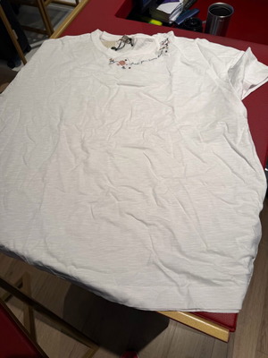 Barbour κοντομάνικη μπλούζα καινούργια, άσπρη, μέγεθος XXXL