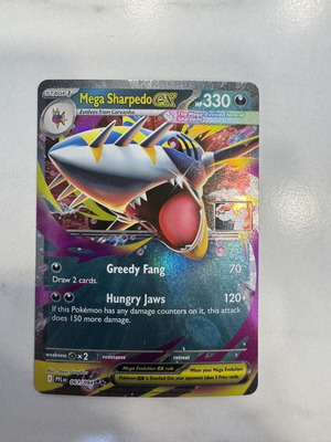 Mega Sharpedo ex Stamp Prize Pack Series Nine Phantasmal Flames Pokemon TCG new