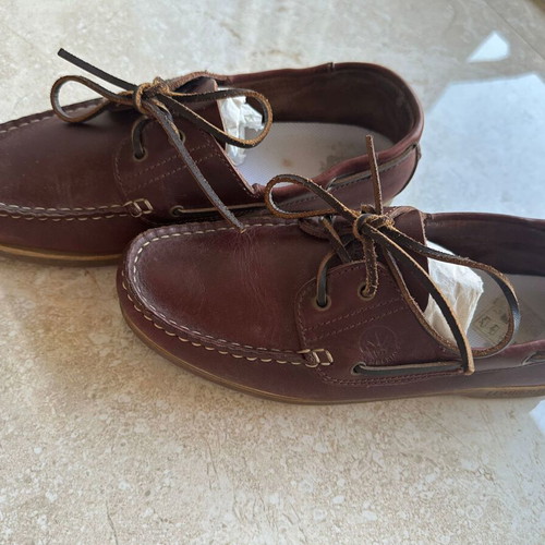 Lumberjack Sailor men's leather boat shoes size 41 like new, brown