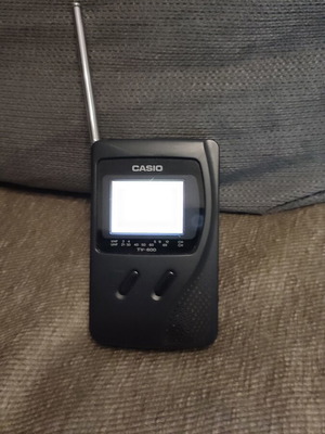 Casio TV-600CI pocket TV used, analog with AA batteries