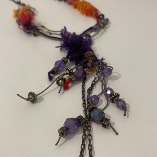 Handmade purple necklace like new