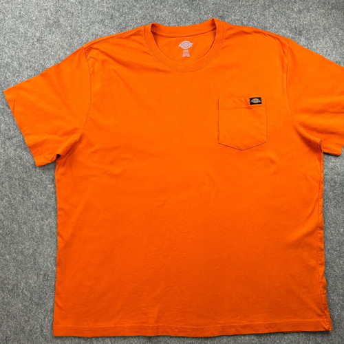 Dickies T-shirt 3XL orange with pocket, 100% cotton