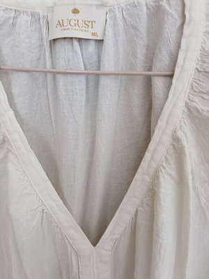 Summer dress, white and orange, size L