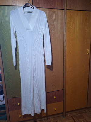 Combos knitwear white long dress unused, size M