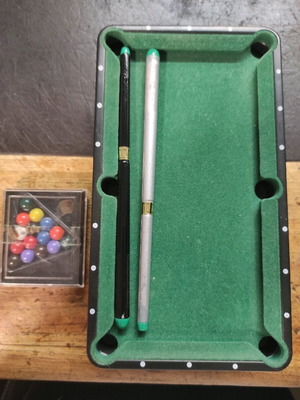 Mini pool table used, tabletop game