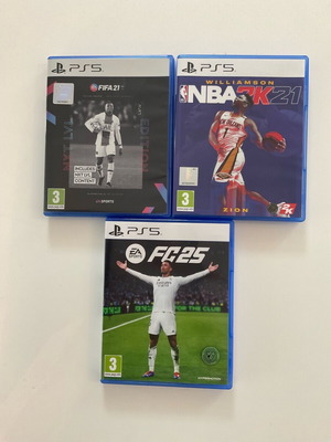 PlayStation PS5 games σαν καινούργιο, Fifa21, Fifa25, NBA2K21