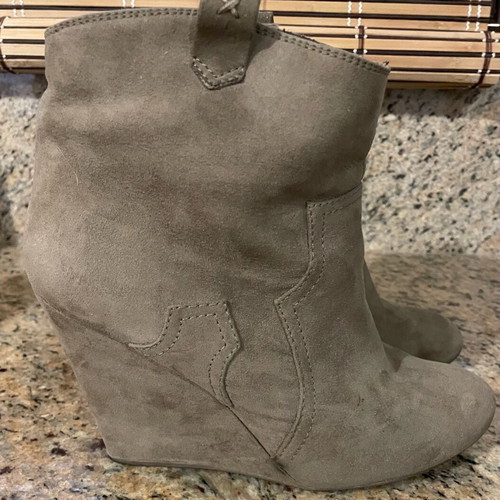 Bershka platform ankle boots used, brown, size 38