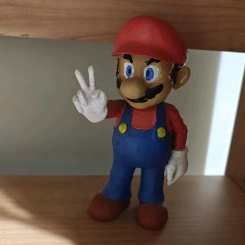 Super Mario figure like new handmade painted