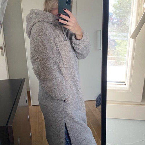 Teddy coat Tom Tailor like new, gray and beige, size S