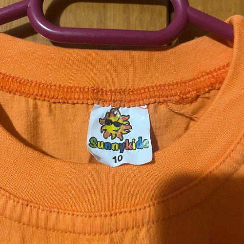 SunnyKids kids T-shirt 10 years like new, orange with print