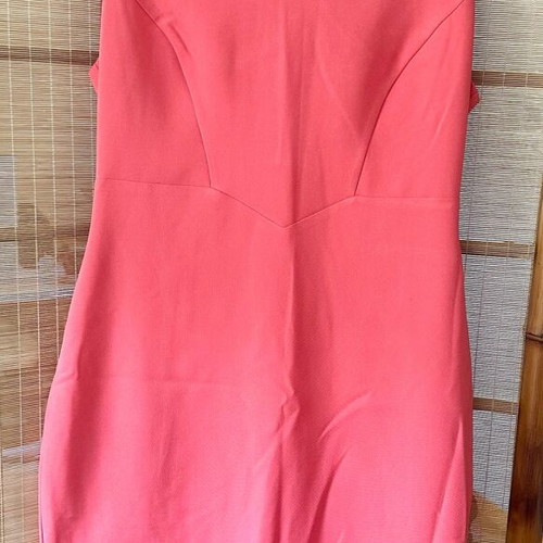 Dorothy Perkins coral dress like new, size 38 with back cut outs