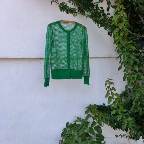 Green praino cardigan like new, size S