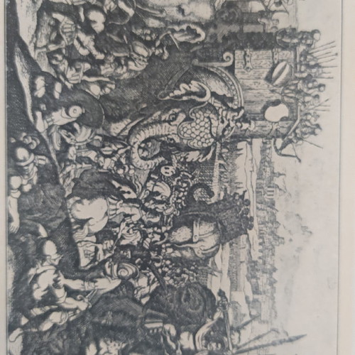 Woodcut Pyrrhus and His Army used, 1902