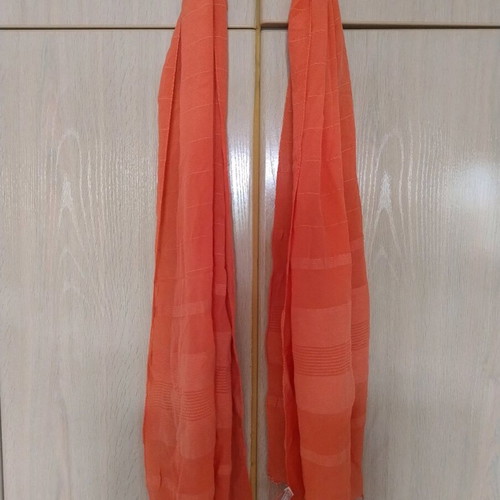 Silk scarf like new, orange 1.90x0.55
