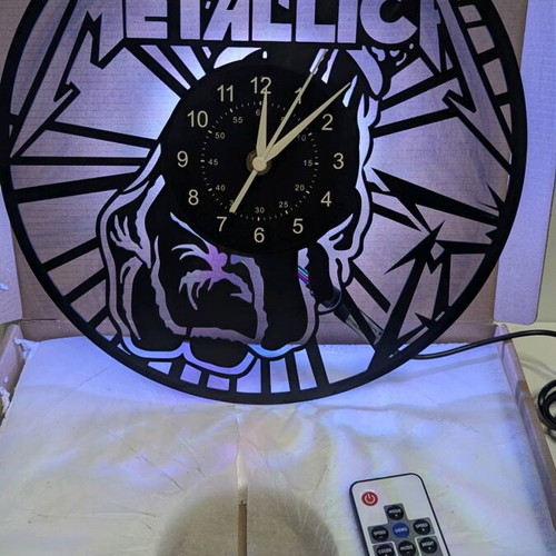Metallica wall clock with led lighting and analog display new