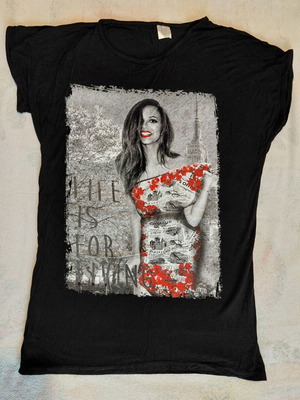 T-shirt with print like new, black, size M