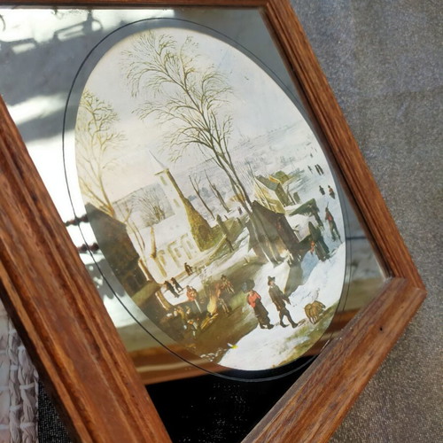 Decorative picture with mirror