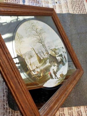 Decorative picture with mirror