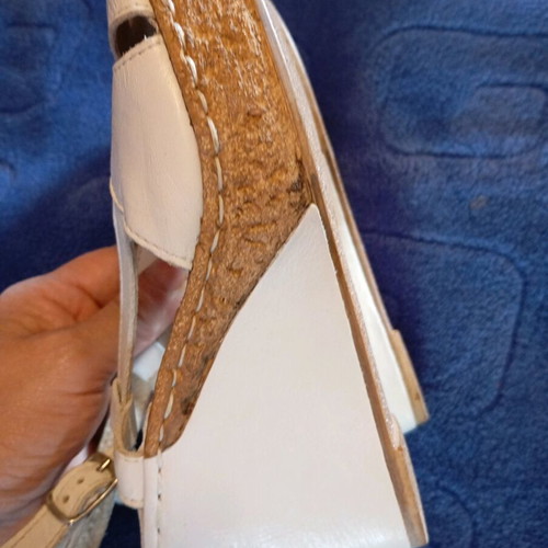 Atema summer platforms size 38, new, white leather
