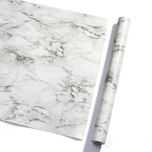 White Marble Kitchen Self-Adhesive Protective Film 60cm x 2m new