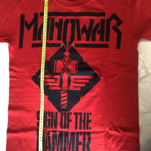 Manowar Official Sign Of The Hammer T-Shirt red, new, size M