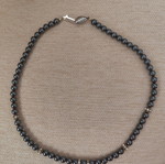 Hematite necklace like new, black and silver, 50cm