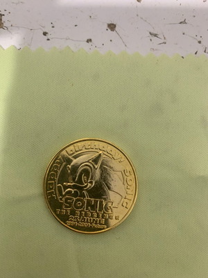 Sonic 10th Anniversary Gold Coin καινούργιο συλλεκτικό Sega