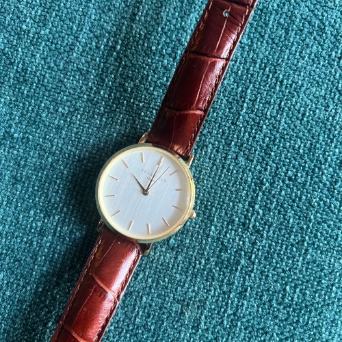 Rosefield women's watch used with brown leather strap