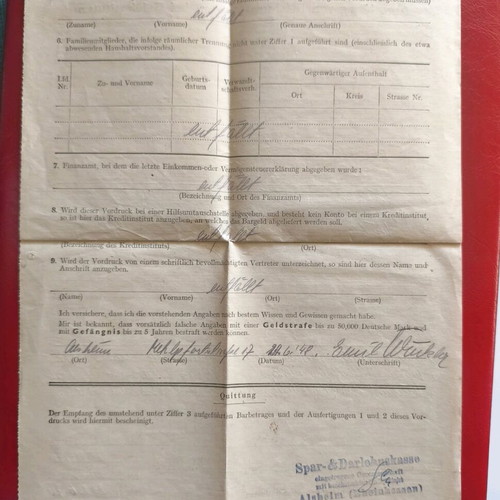 Postwar Historical Folder 1946 used with Documents and Postcard