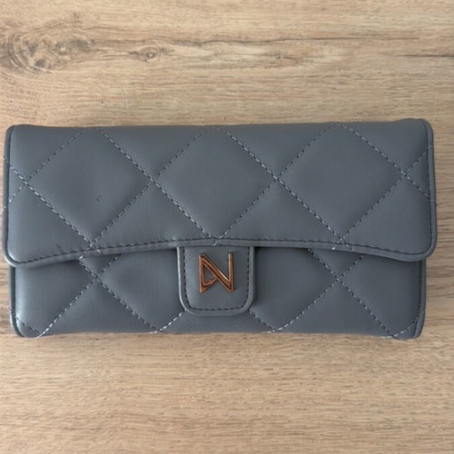 Nolah large wallet, grey-blue