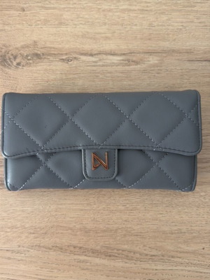 Nolah large wallet, grey-blue