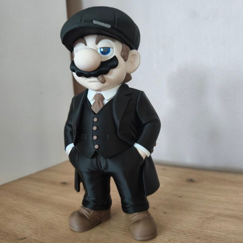 Super Mario 3D printed figure new, Peaky Blinders style