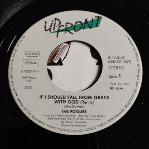 The Pogues If I Should Fall From Grace With God 7" single used, folk