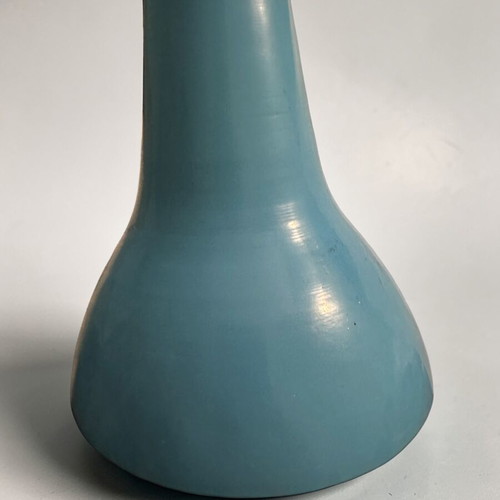 Vintage desk lamp 1960s used, turquoise with adjustable neck