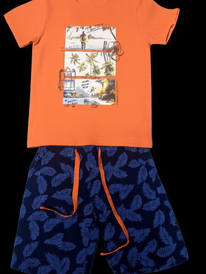 Hashtag set for 6-year-old boy like new, orange and blue