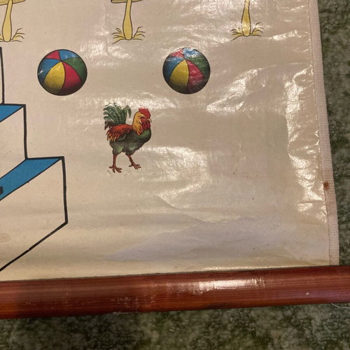 Rare vintage mathematics school wall chart like new